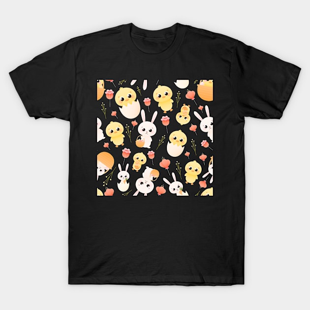 childish easter pattern T-Shirt by Lozovytska